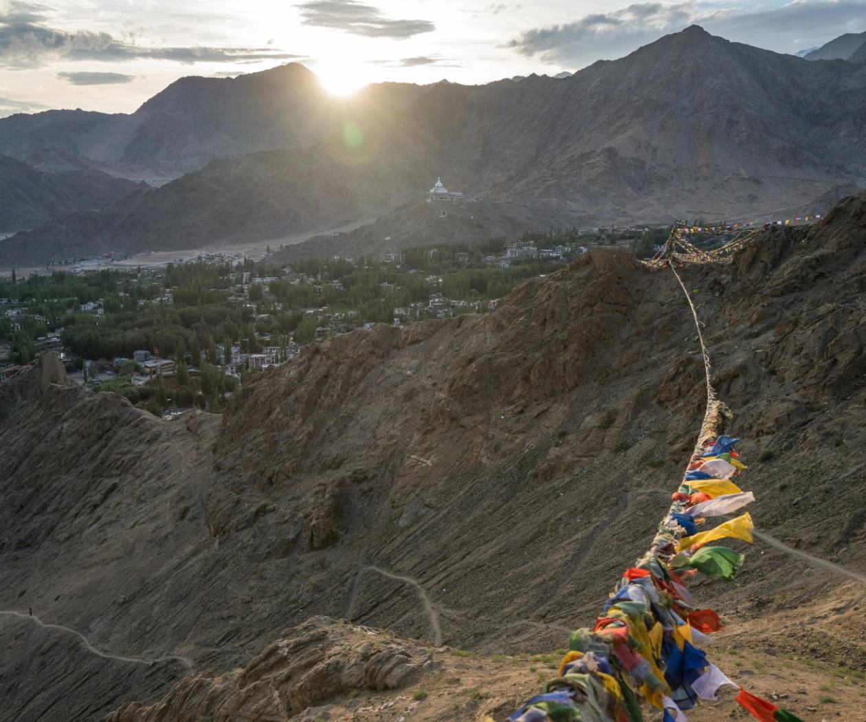 Shanti stupa in Leh, UT Ladakh